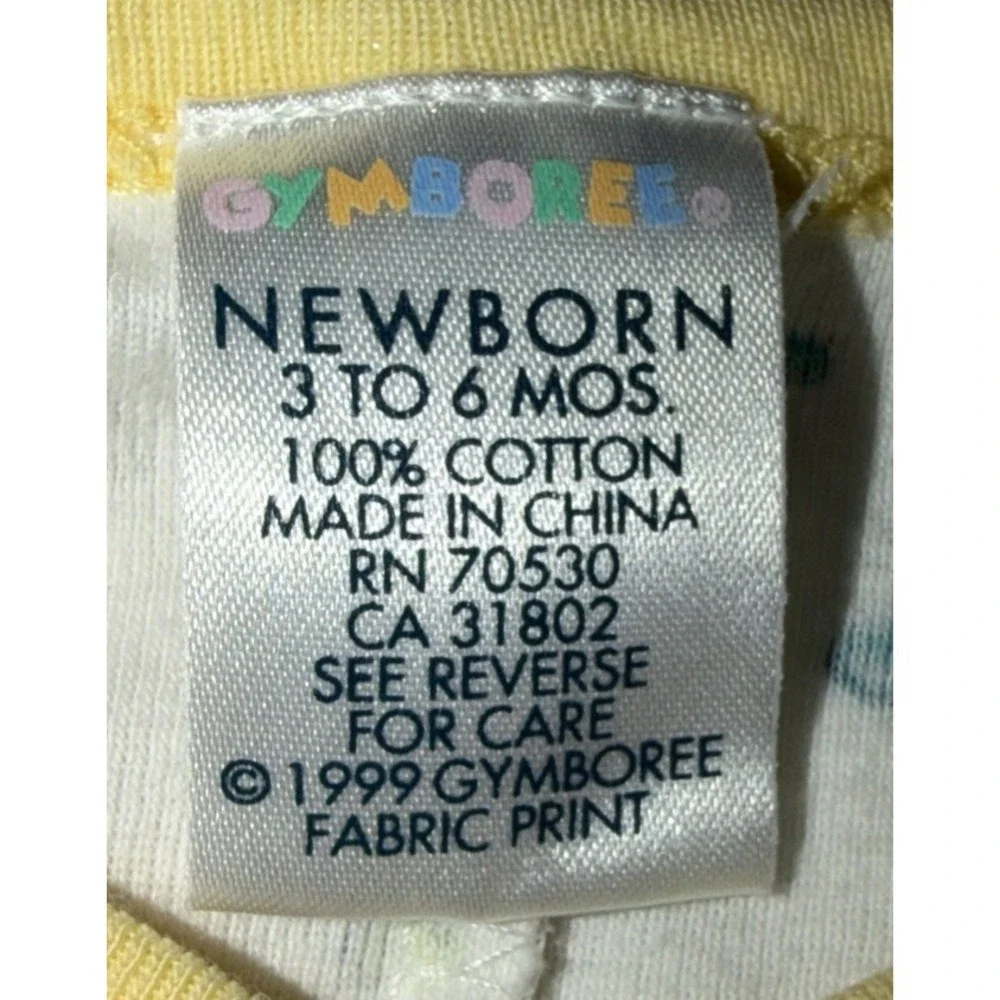 Vintage‎ Gymboree Pastel Rainbow Tag 1999 Duckie Snap Up Sleeper 3-6 M Unisex
